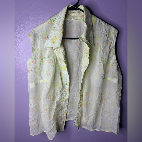 Vintage 70s Handmade Cotton Shirt Lot Floral & Folk Print Boho Tops Set of 2 - Picture 6 of 11